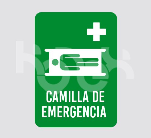 SEÑALETICA CAMILLA DE EMERGENCIA