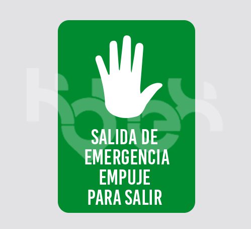 SEÑALETICA SALIDA DE EMERGENCIA EMPUJE PARA SALIR
