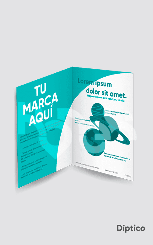 DÍPTICOS IMPRESOS PERSONALIZADOS